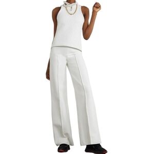 AZ FACTORY Stretch Floral Cloqué Tank, Size 12, White, NWT